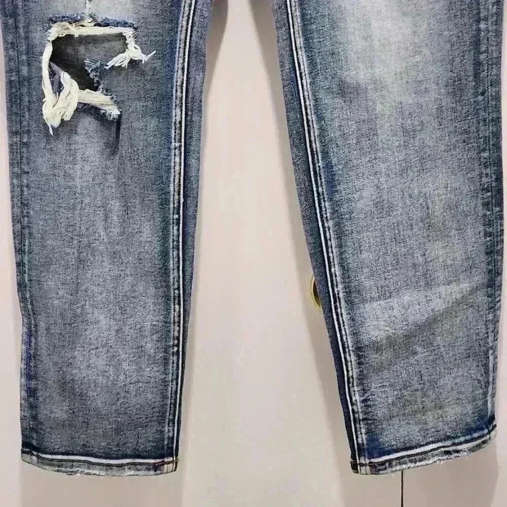 NWT Altar'd State Button Fly Distressed Denim Jeans Size 26 - Picture 4 of 12